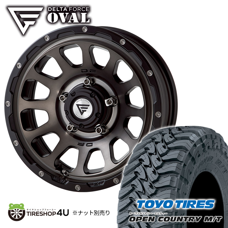 4本セット DELTA FORCE OVAL 16x5.5J 5/139.7 +20 MSP TOYO OPEN COUNTRY R/T 215/70R16 ブラックレター ジムニー JB64 JB23 :OVAL 304 2:TIRE SHOP 4U 4号店