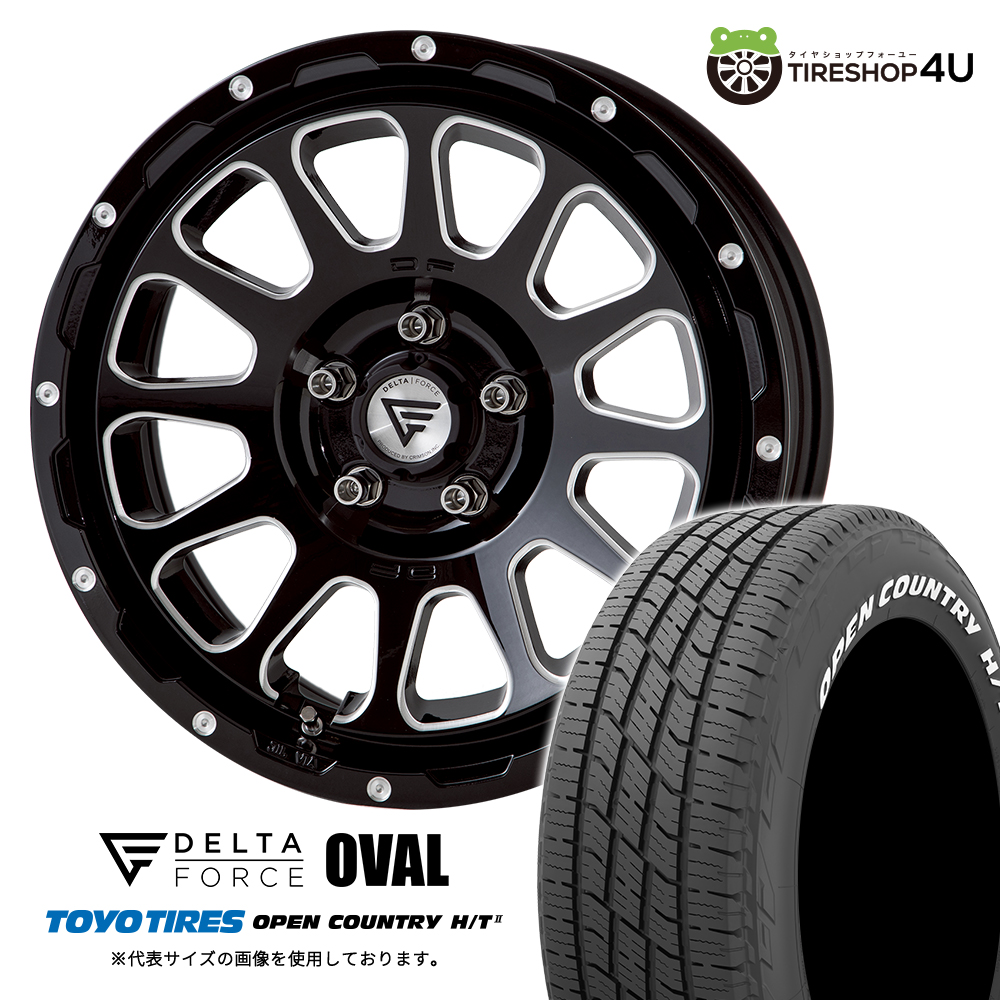 4本セット DELTAFORCE OVAL 17x8.0J 5/114.3+35 BSM TOYO OPENCOUNTRY H/T2 215/60R17 ホワイトレター カローラクロス ZVG10系 MXGA10系