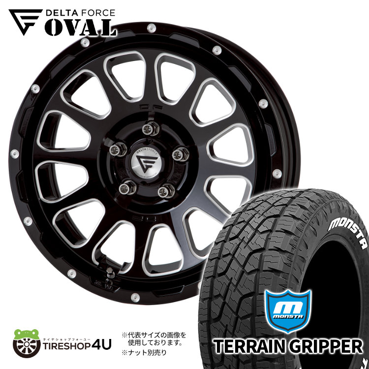 4本セット DELTAFORCE OVAL 16x7J 5/114.3+35 BSM MONSTA TERRAIN GRIPPER 215/70R16 ホワイトレター デリカD5 :OVAL 1670 5H114 BSM TERRAINGRIPPER 21570R16:TIRE SHOP 4U 4号店