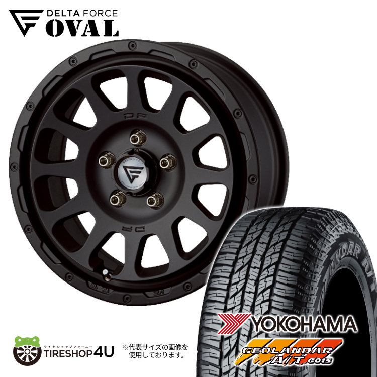 4本セット デルタフォース オーバル OVAL 16x7.0J 5/114.3 +35 +42 MB ヨコハマ ジオランダー A/T G015 215/70R16 BL デリカD5 :OVAL 1670 5H114 MB G015 2157016 2:TIRE SHOP 4U 4号店