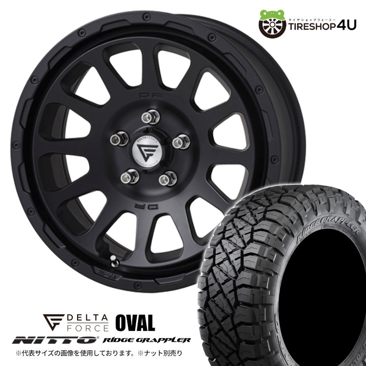 4本仕かける デルタフォースオーバル OVAL 17x8.0J 5/127+40 MB NITTO ニットー RIDGE リッジグラップラー 285/70R17 Jeep ジープ ラングラー