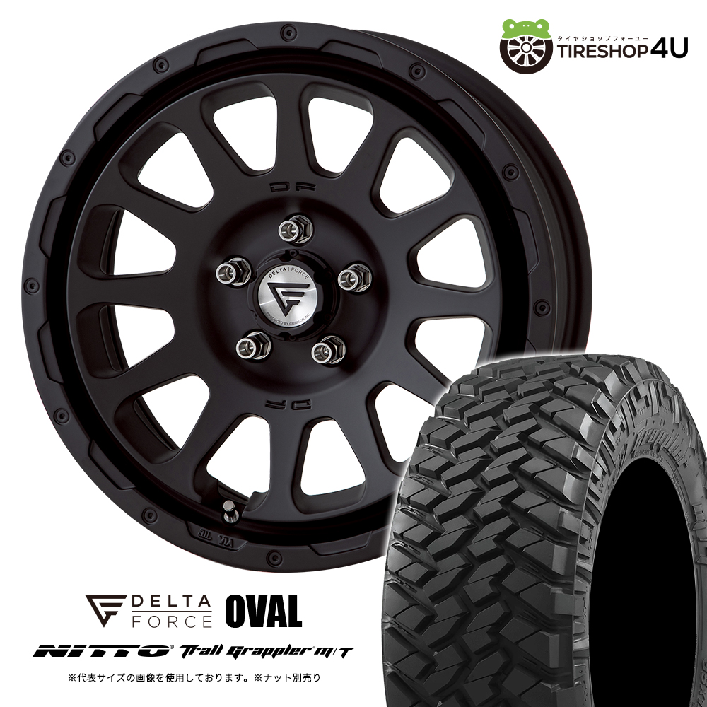 4本仕掛ける デルタフォースオーバル OVAL 17x8.0J 5/127+40 MB NITTO ニットー トレイルグラップラー M/T 295/70R17 ジープ カスタム車 自動車-車、バイク、自転車