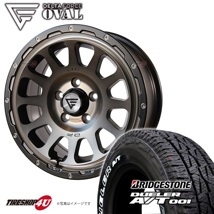 4本セット DELTA FORCE OVAL 16x7.0J 5/114.3 +35 +42 MSP BRIDGESTONE DUELER A/T001 AT001 245/70R16 ホワイトレター デリカD5 :OVAL 1670 5H114 MSP AT001 2457016:TIRE SHOP 4U 4号店