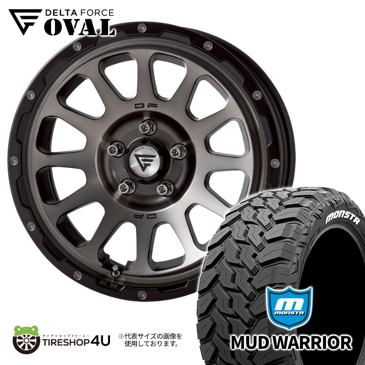 4本セット デルタフォース オーバル OVAL 16x7.0J 5/114.3 +42 MSP MONSTA モンスタ マッドウォーリア M/T 215/70R16 WL デリカD5 :OVAL 1670 5H114 42 MSP MUDWARRIOR 2157016 2:TIRE SHOP 4U 4号店