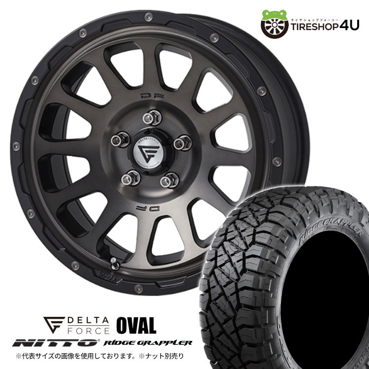 4本セット DELTAFORCE OVAL 17x8.0J 5/127+40 MSP NITTO ニットー RIDGE GRAPPLER 285/70R17 Jeep ジープ Wrangler ラングラー JK JL