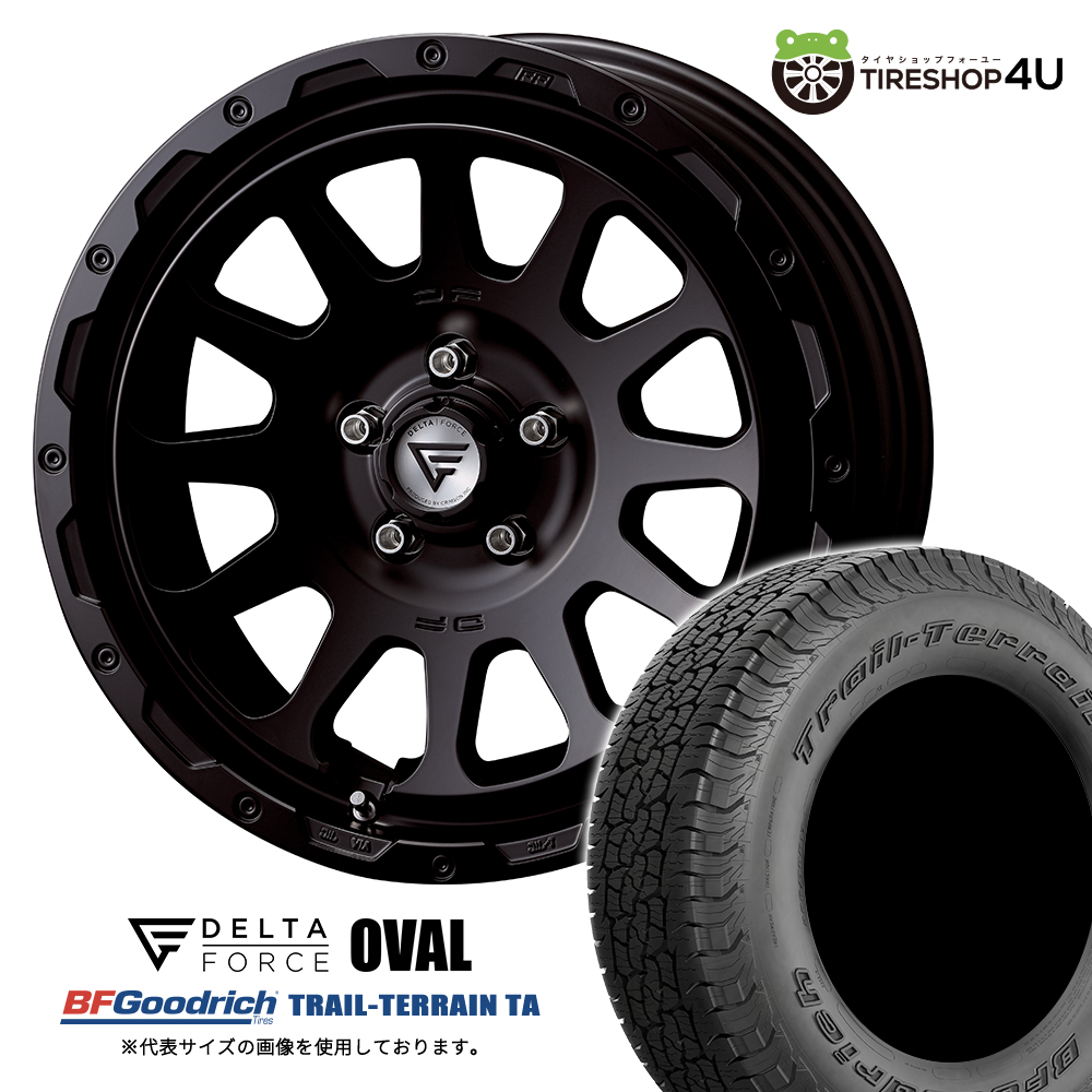 4本セット デルタフォースオーバル OVAL 18x8.0J 5/114.3+38 SBK BF
