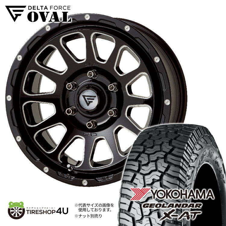 4本セット DELTAFORCE OVAL 17x8.0J 6/139.7 +20 BSM YOKOHAMA