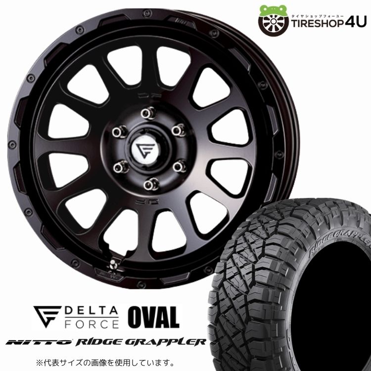 4本仕かける デルタフォースオーバル OVAL 20x9.0J 6/139.7+55 SBK NITTO ニットー リッジグラップラー RIDGE 285/55R20 ランクル レクサス