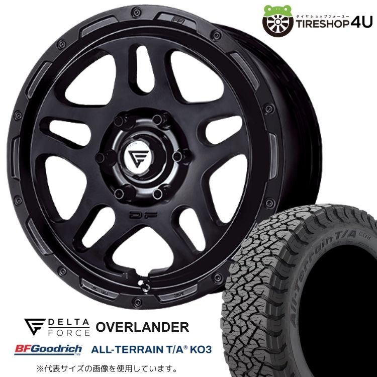 4本セット DELTAFORCE OVERLANDER 20x9.0J 5/120+35 SBK BFGoodrich All-Terrain T/A KO3 275/55R20 ブラックレター ランドローバー L663