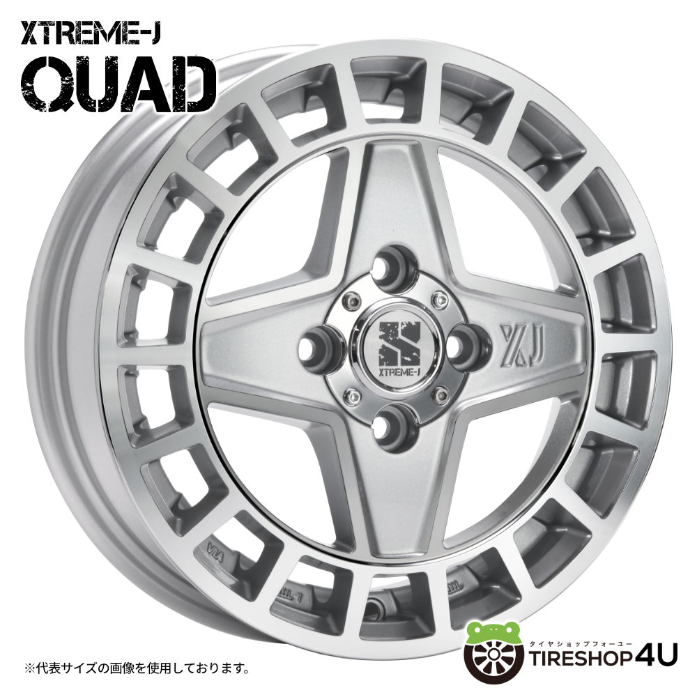 4本セット XTREME-J QUAD 12x4.00B 4/100+43 GMC DUNLOP ENASAVE VAN01