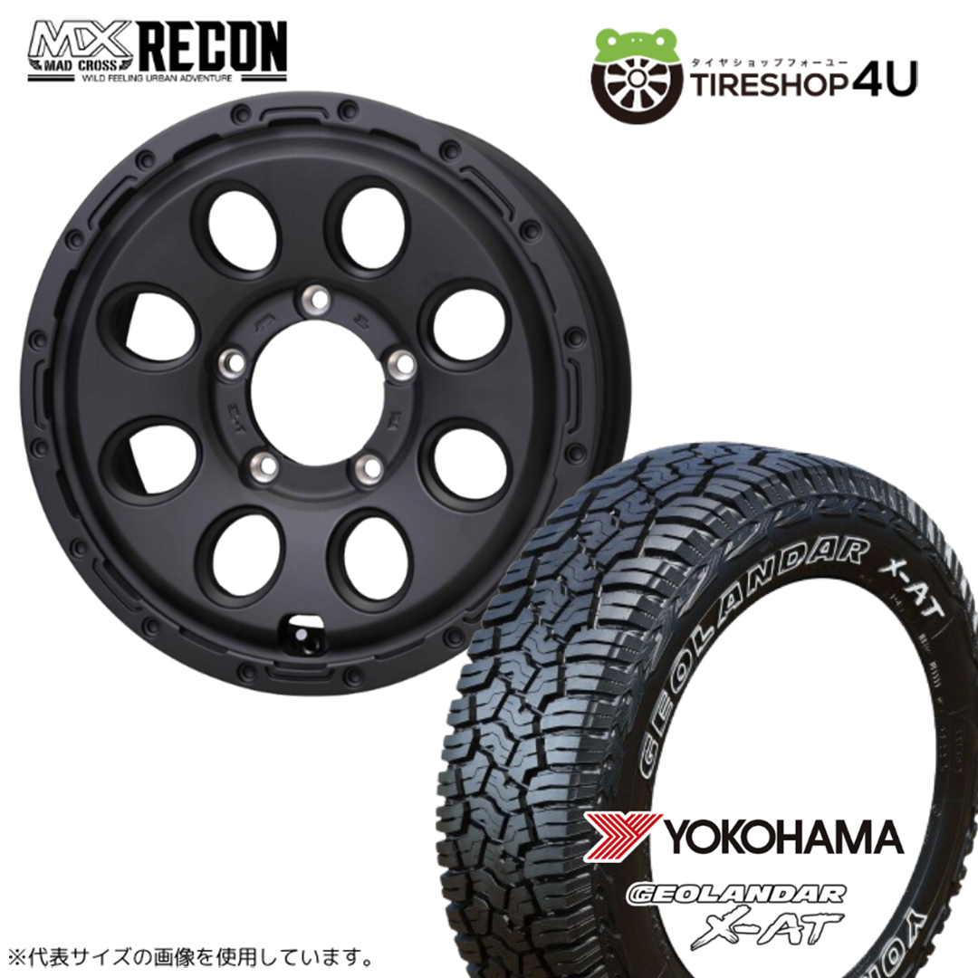 4本セット MADCROSS RECON 16x5.5J 5/139.7+20 MBK YOKOHAMA GEOLANDAR 