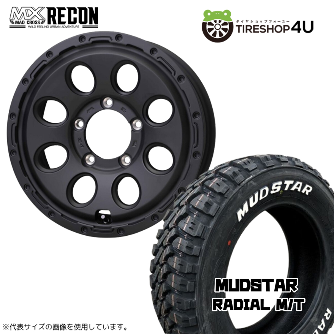 4本セット MADCROSS RECON 16x6.0J 5/139.7+0 MBK MUDSTAR RADIAL M/T