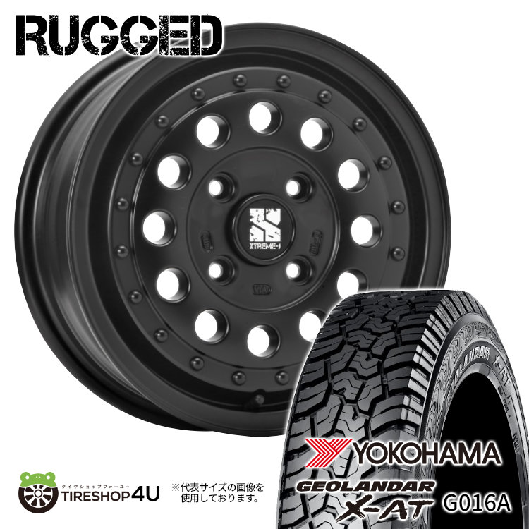 4本セット XTREME J RUGGED 14x5.0J 4/100 +45 SBK YOKOHAMA GEOLANDAR X AT G016A 155/65R14 ブラックレター 軽自動車 :RUGGED 1450 4H100 45 SBK G016A 1556514:TIRE SHOP 4U 4号店