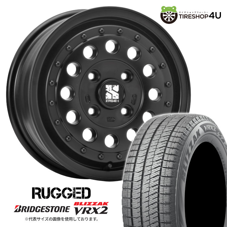 2023年製〜 スタッドレス4本セット XTREME J RUGGED 14x5.0J 4/100 +35/45 SB BRIDGESTONE BLIZZAK VRX2 155/65R14 ムーヴ N BOX ラパン : rugged 1450 4h100 35 45 sb vrx2 1556514 : TIRE SHOP 4U 4号店