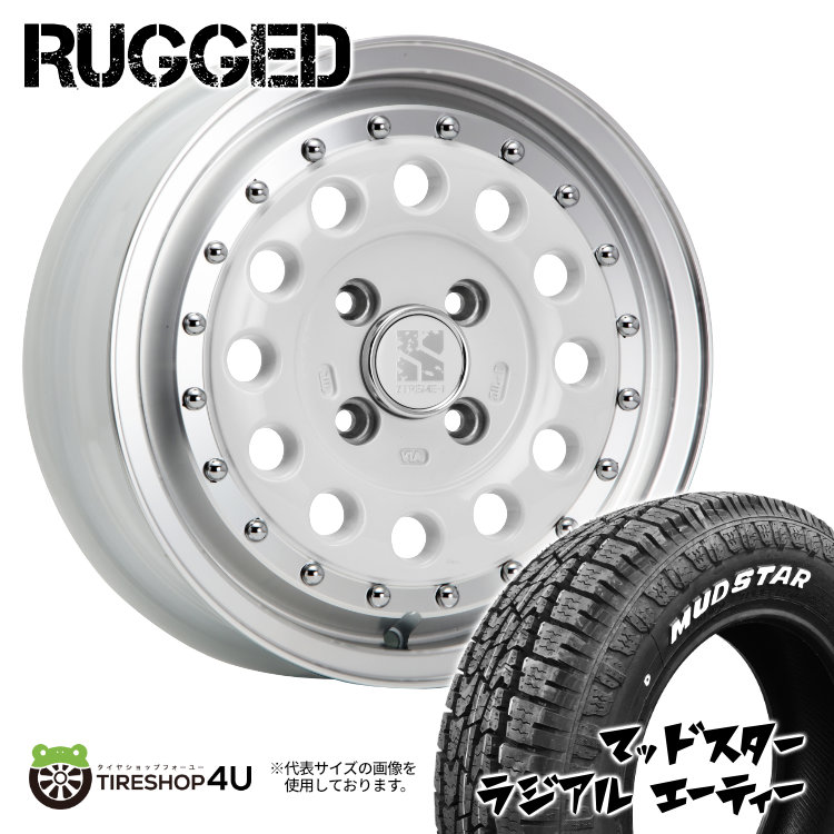 4本セット XTREME J RUGGED ラギッド 14x5.0J 4/100 +35 +45 WP MUDSTAR radial A/T 165/65R14 ホワイトレター 軽 デリカミニ ハスラー :RUGGED 005:TIRE SHOP 4U 4号店