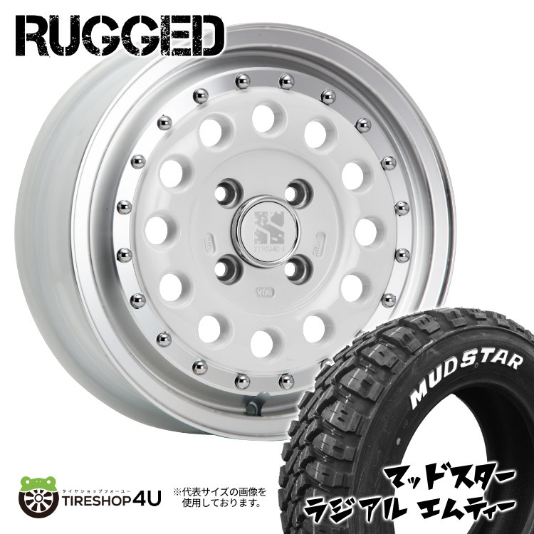 4本セット XTREME J RUGGED ラギッド 14x5.0J 4/100 +35 +45 WP MUDSTAR radial M/T 165/65R14 ホワイトレター 軽 デリカミニ ハスラー :RUGGED 006:TIRE SHOP 4U 4号店