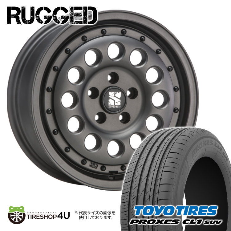 4本セット XTREME J RUGGED 16x6.5J 5/100 +38 GBK TOYO PROXES CL1 SUV 195/65R16 低燃費タイヤ ライズ ロッキー ハイブリッド :RUGGED 1665 5H100 38 GBK CL1SUV 1956516:TIRE SHOP 4U 4号店