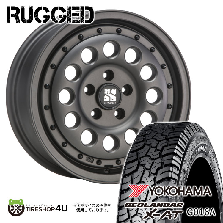 4本セット XTREME J RUGGED 16x6.5J 5/100 +38 GBK YOKOHAMA GEOLANDAR X AT G016A 215/65R16 ホワイトレター ライズハイブリッド :RUGGED 1665 5H100 38 GBK G016A 2156516:TIRE SHOP 4U 4号店