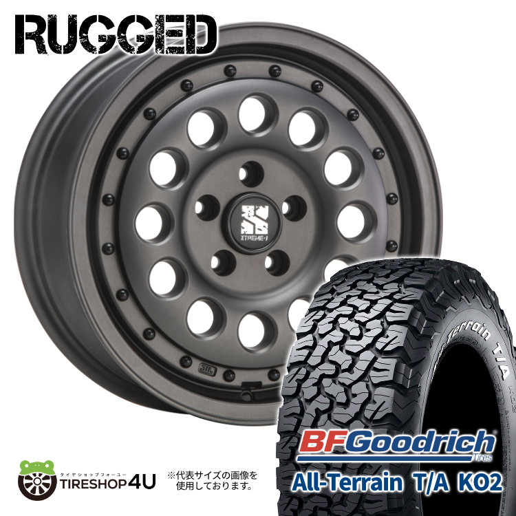 4本セット XTREME J RUGGED 16x6.5J 5/114.3 +32 GBK BFG オールテレーン T/A KO2 235/70R16 WL デリカD5 :RUGGED 1665 5H114 32 GBK KO2 2357016 2:TIRE SHOP 4U 4号店