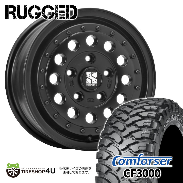 4本セット XTREME J RUGGED 16x6.5J 5/114.3 +32 SBK コンフォーサー CF3000 M/T 235/70R16 BL デリカD5 :RUGGED 1665 5H114 32 SBK CF3000 2357016 2:TIRE SHOP 4U 4号店