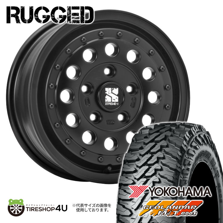 4本セット XTREME J RUGGED 16x6.5J 5/114.3 +32 SBK YOKOHAMA GEOLANDAR M/T G003 215/70R16 ブラックレター デリカD5 :RUGGED 1665 5H114 32 SBK G003 2157016:TIRE SHOP 4U 4号店