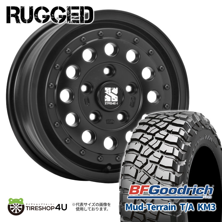 4本セット XTREME J RUGGED 16x6.5J 5/114.3 +32 SBK BFGoodrich Mud Terrain T/A KM3 235/70R16 ブラックレター デリカD5 :RUGGED 1665 5H114 32 SBK KM3 2357016:TIRE SHOP 4U 4号店