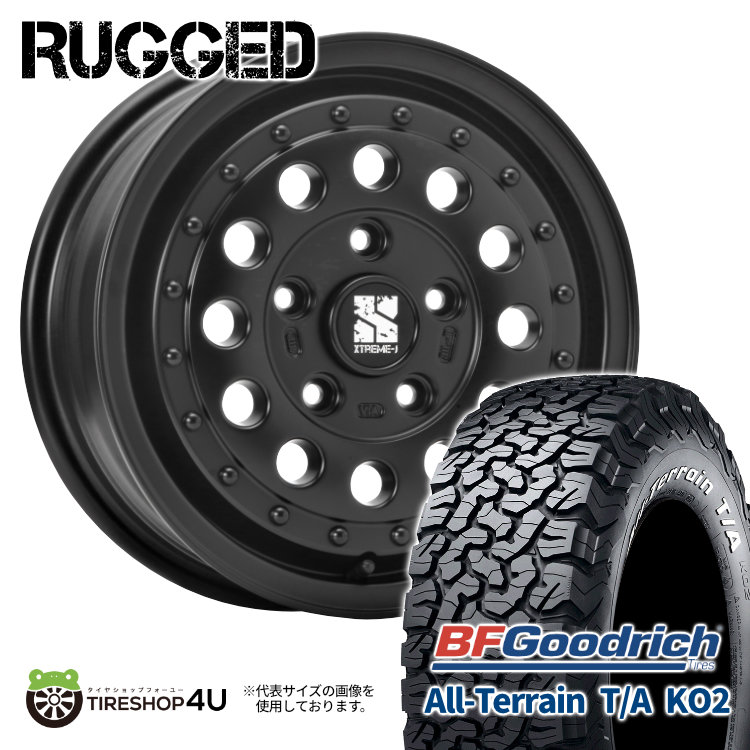 4本セット XTREME J RUGGED 16x6.5J 5/114.3 +32 SBK BFGoodrich All Terrain T/A KO2 235/70R16 ホワイトレター デリカD5 :RUGGED 1665 5H114 32 SBK KO2 2357016:TIRE SHOP 4U 4号店