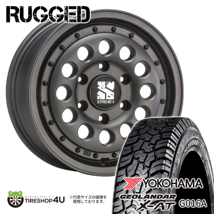 4本セット XTREME J RUGGED 16x6.5J 6/139.7 +38 GBK YOKOHAMA GEOLANDAR X AT G016A 215/65R16 ホワイトレター ハイエース 200系 :RUGGED 1665 6H139 38 GBK G016A 2156516:TIRE SHOP 4U 4号店