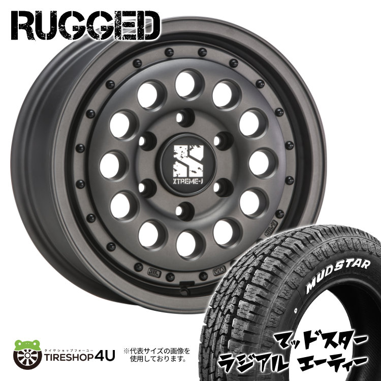 4本セット XTREME J RUGGED ラギッド 16x6.5J 6/139.7 +38 GB MUDSTAR マッドスター ラジアル A/T 215/65R16 WL ハイエース200系 ワゴン :RUGGED 1665 6H GB radial AT 2156516 2:TIRE SHOP 4U 4号店