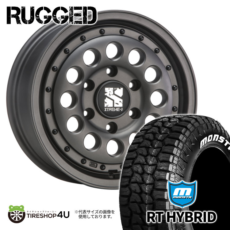 4本セット XTREME J RUGGED ラギッド 16x6.5J 6/139.7 +38 GB MONSTA モンスタ RTハイブリッド R/T 215/65R16 WL ハイエース200系 ワゴン :RUGGED 1665 6H GB RTHYBRID 2156516 2:TIRE SHOP 4U 4号店