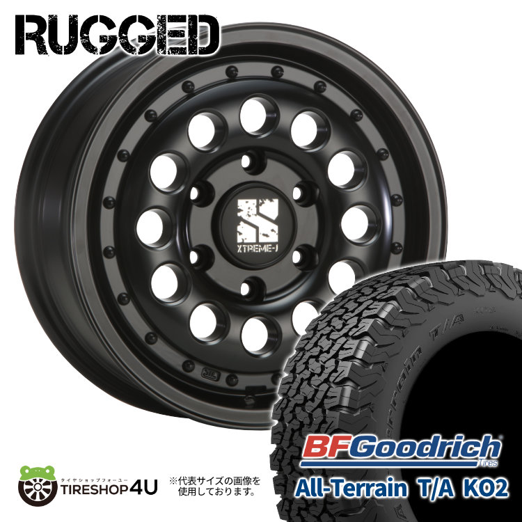 4本セット XTREME J RUGGED 16x6.5J 6/139.7 +38 SBK BFGoodrich All Terrain T/A KO2 215/65R16 ブラックレター ハイエース 200系 :RUGGED 1665 6H139 38 SBK KO2 2156516:TIRE SHOP 4U 4号店