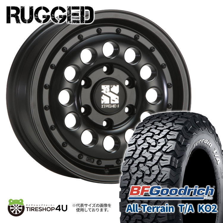 4本セット XTREME J RUGGED 16x6.5J 6/139.7 +38 SBK BFGoodrich All Terrain T/A KO2 215/70R16 ホワイトレター ハイエース 200系 :RUGGED 1665 6H139 38 SBK KO2 2157016:TIRE SHOP 4U 4号店