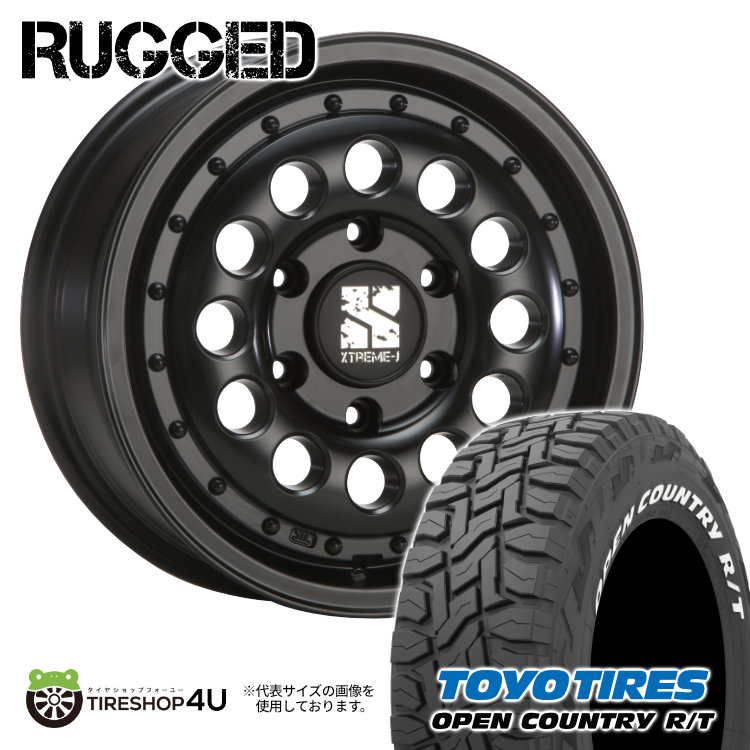 4本セット XTREME J RUGGED 16x6.5J 6/139.7 +38 SBK TOYO OPEN COUNTRY R/T 215/65R16 ホワイトレター ハイエース 200系 :RUGGED 1665 6H139 38 SBK OPEN RT 2156516:TIRE SHOP 4U 4号店