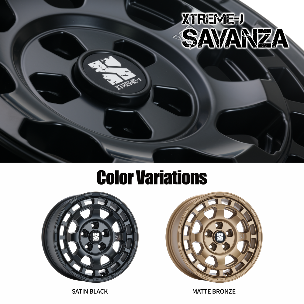 4本セット XTREME-J SAVANZA 16x7.0J 5/114.3+35 SBK YOKOHAMA