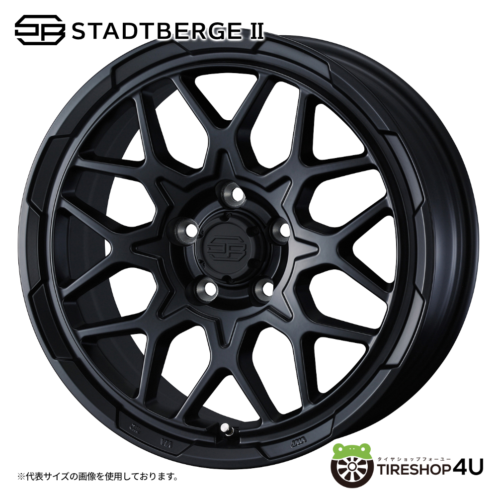 4本セット Weds STADTBERGE2 14x5.0J 5/114.3+48 MBK YOKOHAMA GEOLANDAR X-AT G016A 175/80R14 ホワイトレター タウンエース ライトエースの画像