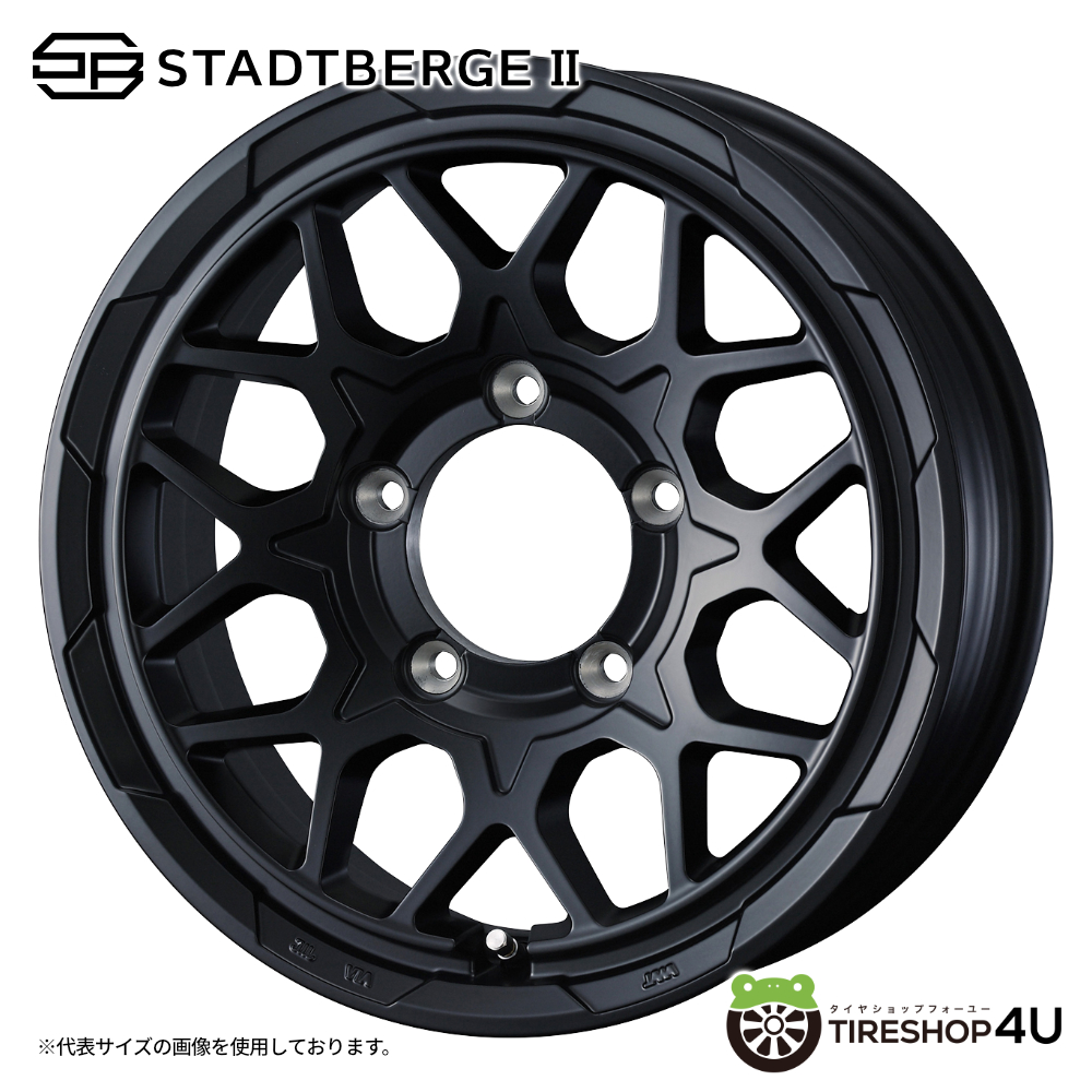 4本セット ウェッズ スタットベルク STADTBERGE2 15x6.0J 5/139.7+0 MBK ヨコハマ G016A 195/80R15 WL ジムニーノマド JC74W 5ドア シエラの画像