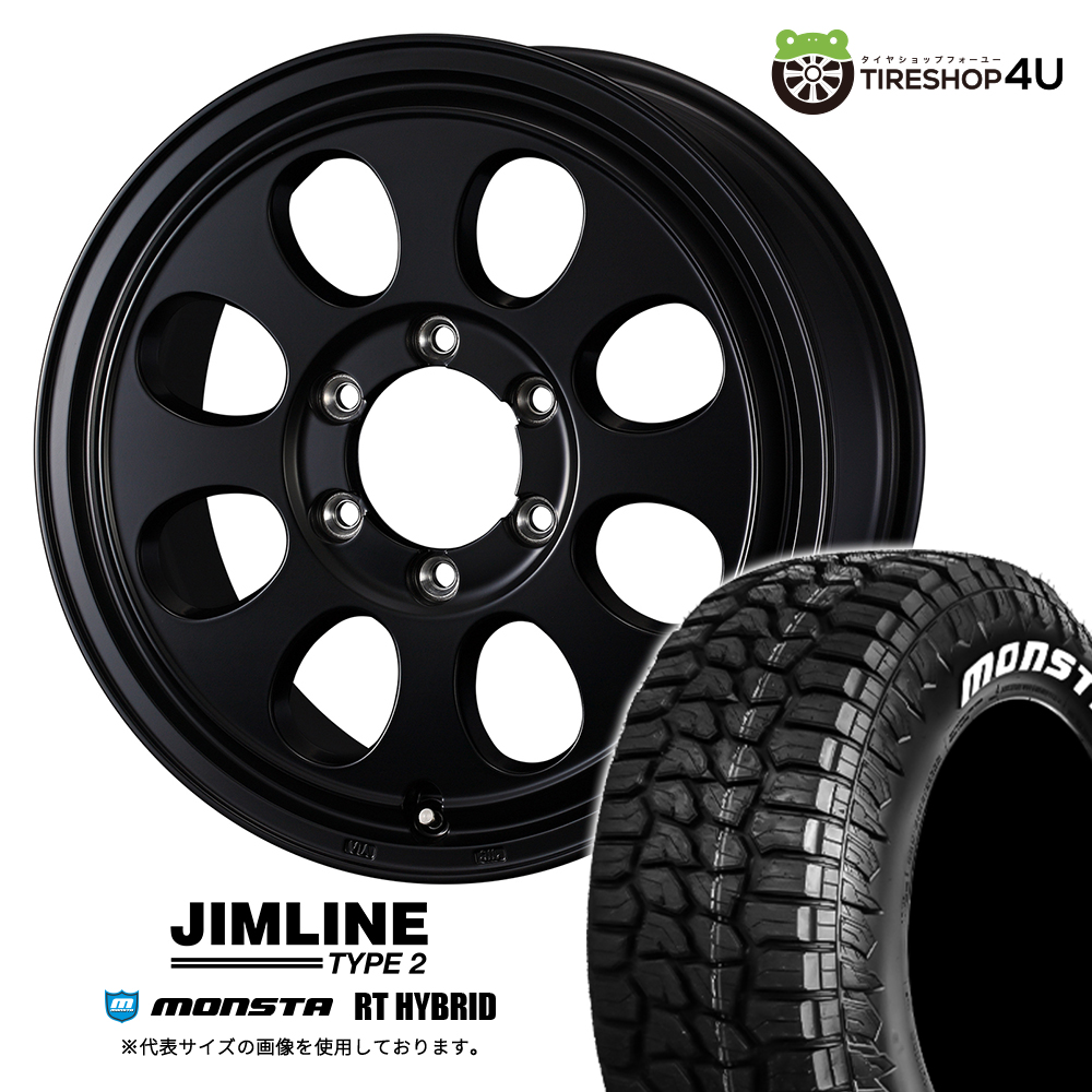 4本セット WEDS JIMLINE TYPE2 18x7.5J 6/139.7 +62 MBK MONSTA RT