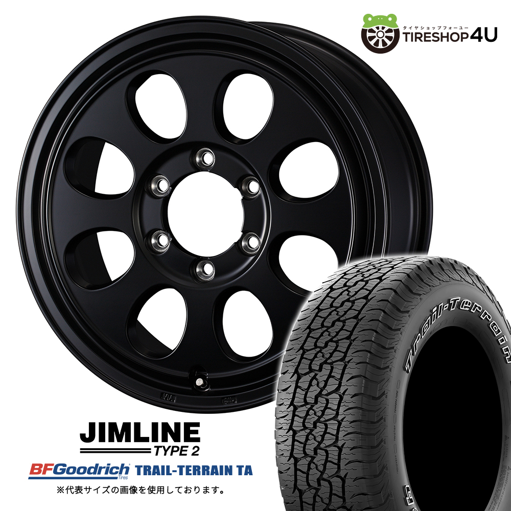 4本セット WEDS JIMLINE TYPE2 18x7.5J 6/139.7 +62 MBK BFGoodrich