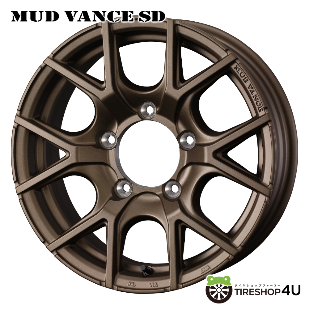 ジムニー　タイヤホイールセット　マッドヴァンズ　139.7 5h 6J −5 4本セット WEDS MUDVANCESD 16x6.0J 5/139.7-5 MBR YOKOHAMA GEOLANDAR