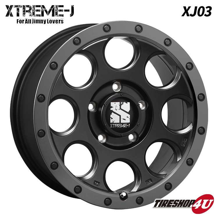 4本セット XTREME-J XJ03 18x8.0J 5/127 +45 FBK BFGoodrich TRAIL 