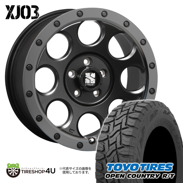 4本セット XTREME J XJ03 17x7.5J 5/114.3 +42 FBK TOYO トーヨー オープンカントリー R/T 225/65R17 BL レクサスNX ハリアー :XJ03 098:TIRE SHOP 4U 4号店