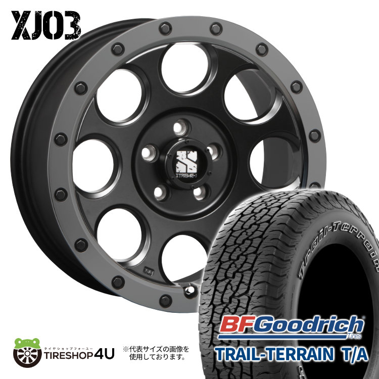 4本セット XTREME J XJ03 16x7.0J 5/114.3 +35 FBK BFグッドリッチ トレイルテレーン T/A 215/65R16 WL カローラクロス デリカD5 :XJ03 1670 5H114 35 FBK TRAILTERRAIN 2156516 2:TIRE SHOP 4U 4号店