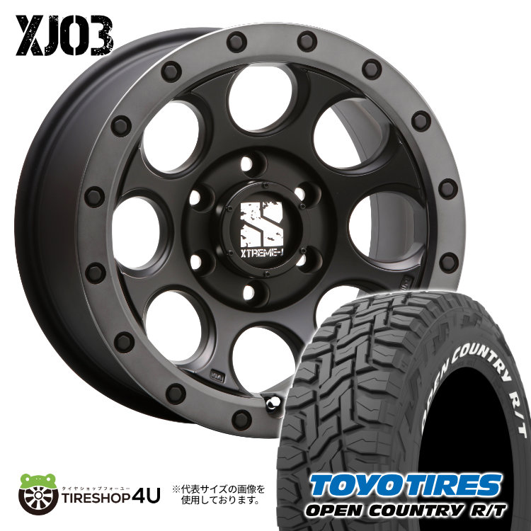 4本セット XTREME J XJ03 17x8.0J 6/139.7 +20 FBK TOYO トーヨー オープンカントリー R/T 265/70R17 WL プラド ハイラックス FJクルーザー :XJ03 1780 6H139 20 FBK OPEN RT 2657017 2:TIRE SHOP 4U 4号店