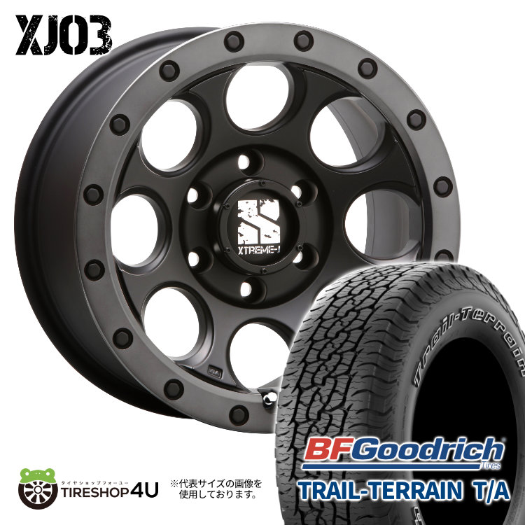 4本セット XTREME J XJ03 17x8.0J 6/139.7 +20 FBK BFグッドリッチ トレイルテレーン T/A 265/70R17 WL プラド ハイラックス FJクルーザー :XJ03 1780 6H139 20 FBK TRAILTERRAIN 2657017 2:TIRE SHOP 4U 4号店