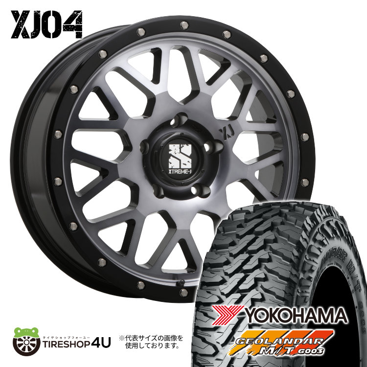 4本仕掛ける XTREME-J XJ04 20x8.5J 5/127 +35 GBM YOKOHAMA GEOLANDAR M/T G003 275/55R20 黒いこと雁の使い ジープ ラングラー JL JK 車、バイク、自転車-夏タイヤ、ホイールセット-タイヤ、ホイール