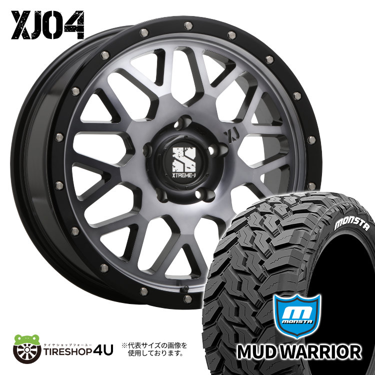 4本セット XTREME J XJ04 20x8.5J 5/127 +35 GBM MONSTA MUD WARRIOR M/T 275/55R20 ホワイトレター ラングラー JL JK ジープ :XJ04 51:TIRE SHOP 4U 4号店