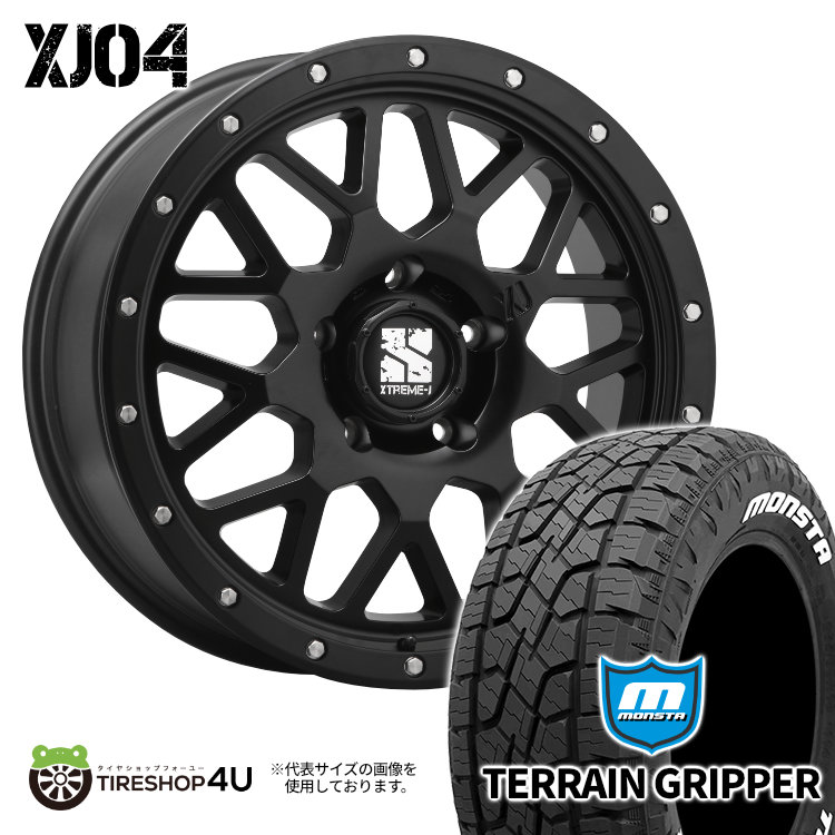 4本セット XTREME J XJ04 20x8.5J 5/150 +45 SBK MONSTA TERRAIN GRIPPER A/T 285/50R20 ホワイトレター ランドクルーザー ランクル 200系 :XJ04 254:TIRE SHOP 4U 4号店