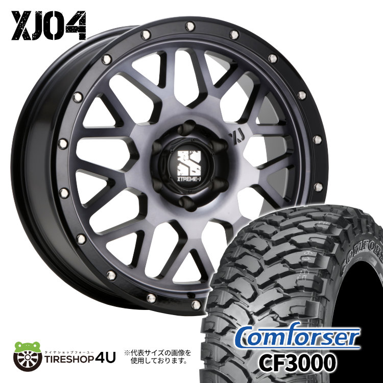 4本セット XTREME J XJ04 20x8.5J 6/139.7 +48 GBM COMFORSER CF3000 F2 M/T 285/50R20 ブラックレター ランドクルーザー300系 ランクル :XJ04 2085 6H139 48 GBM CF3000 2855020:TIRE SHOP 4U 4号店