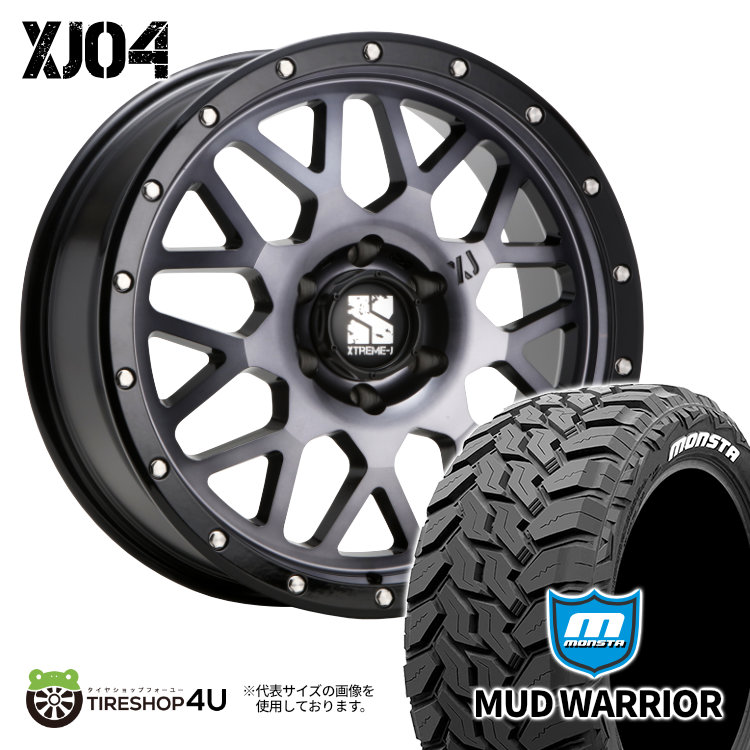 4本セット XTREME J XJ04 20x8.5J 6/139.7 +18 GBM MONSTA MUD WARRIOR M/T 285/50R20 ホワイトレター FJクルーザー プラド カスタム車 :XJ04 259:TIRE SHOP 4U 4号店