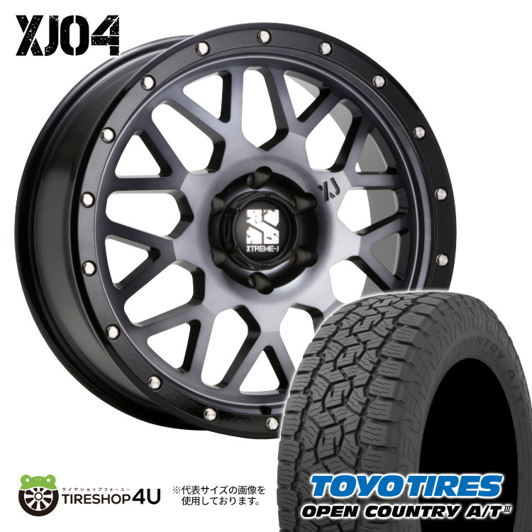 4本セット XTREME-J XJ04 20x8.5J 6/139.7 +18 GBM TOYO OPEN COUNTRY A/T3 265/50R20 ホワイトレター プラド ハイラックス